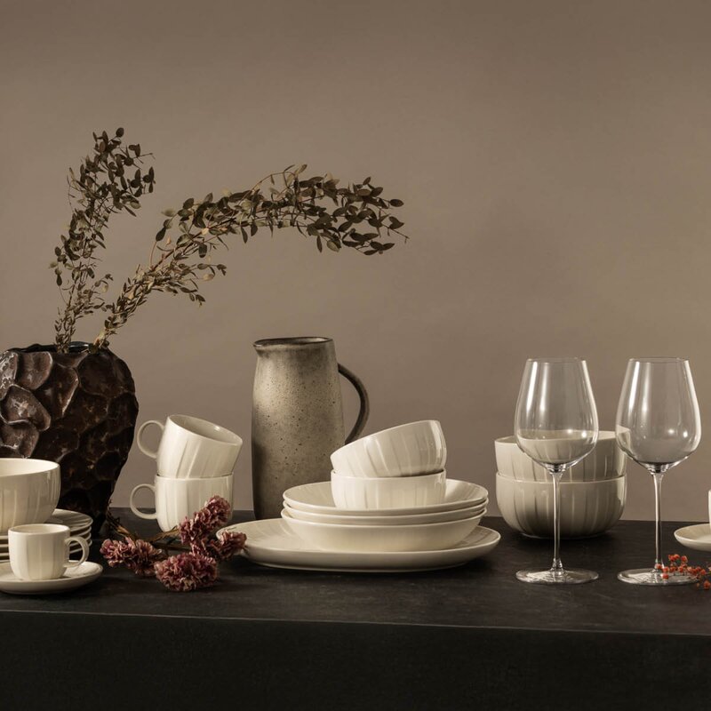 Stiernholm Senja dyp tallerken 21 cm hvit