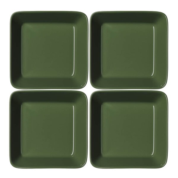 iittala Teema fat 12x12 cm 4 stk skogsgrønn