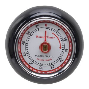 Dulton Timer retro 8 cm svart