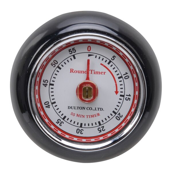 Dulton Timer retro 8 cm svart