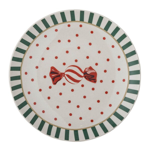 Bloomingville - Yule tallerken 23 cm julemotiv multi