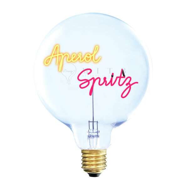 Elements Lighting MITB lyspære LED 17 cm Aperol Spritz ravfarget/rød