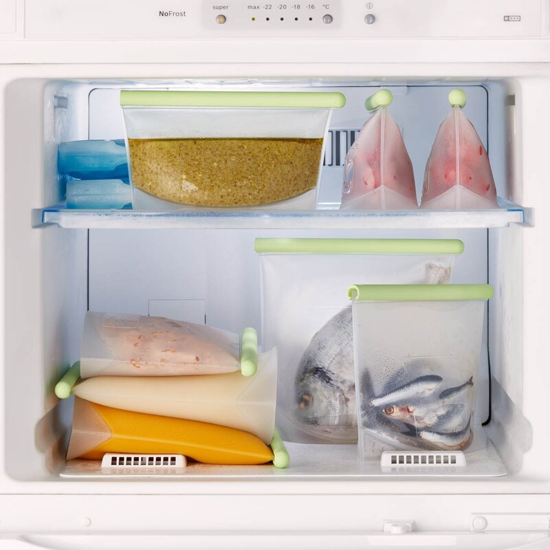 Lékué Gjenbrukbar silikonpose 1,5 L grønn