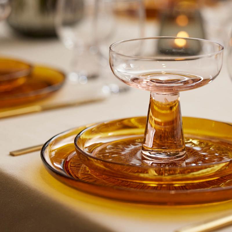 Bitz Kusintha glasstallerken 18 cm amber