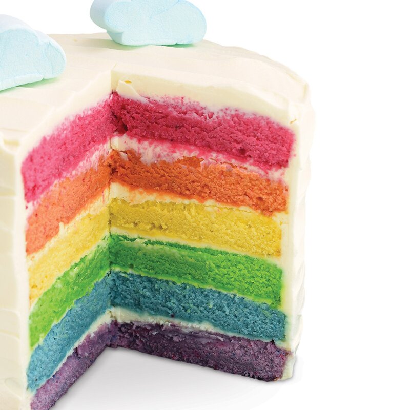 ScrapCooking Regnbuekake sett 4 fargepulver 1 måleskje multi