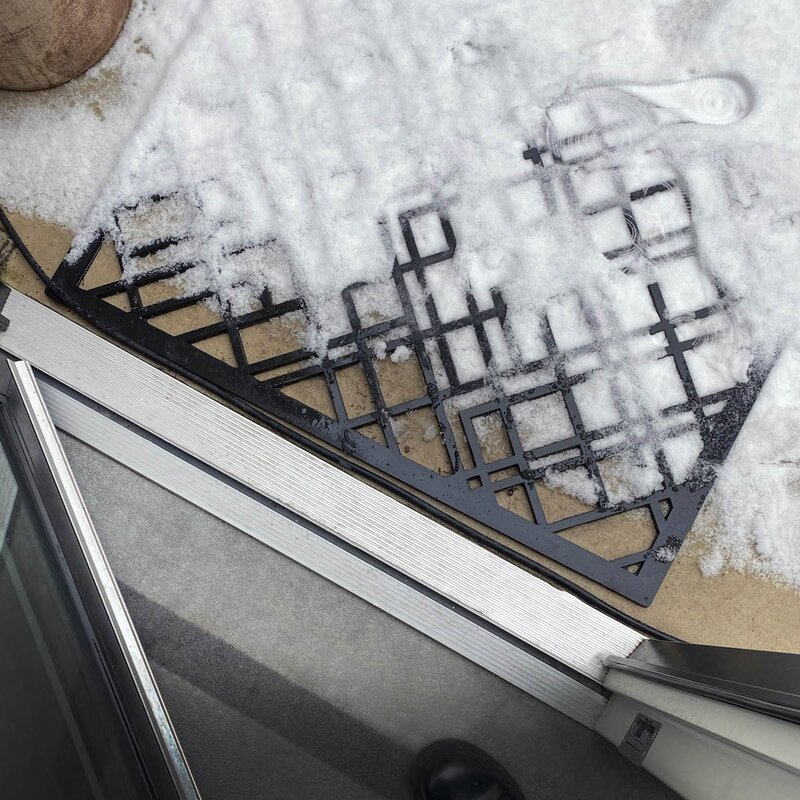 Tica Copenhagen Lines dørmatte gummi 90x60x1 cm svart