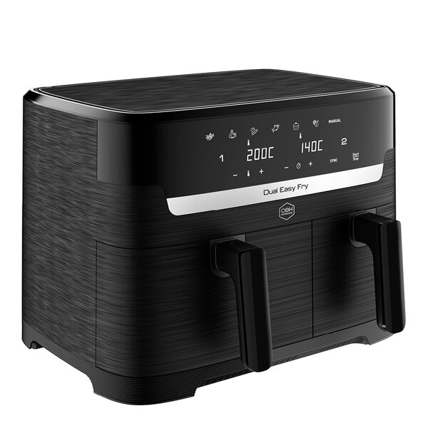 OBH Nordica Dual Easy Fry airfryer 3,1L+5L svart