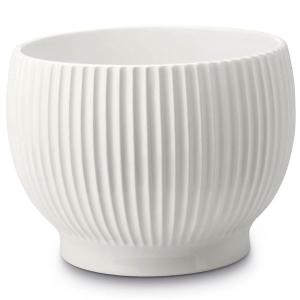 Knabstrup Keramik Potteskjuler riller Ø14,5 cm hvit