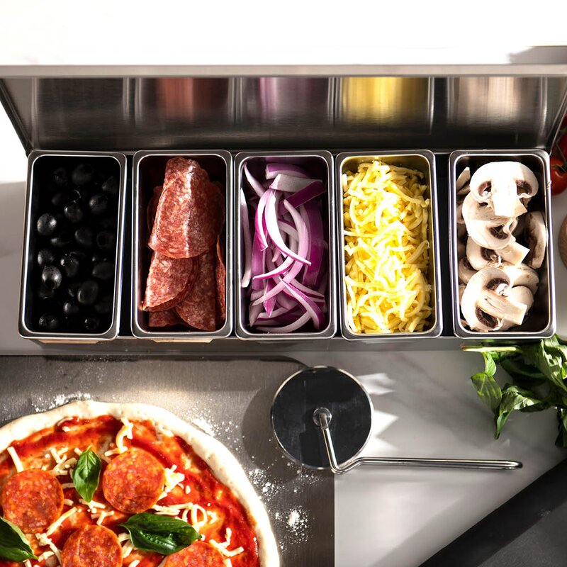 Modern House Pizza Angels toppingboks 2L børstet stål