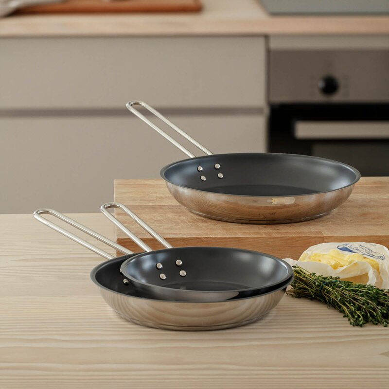 Eva Trio Stainless Steel stekepanne 24 cm titanium