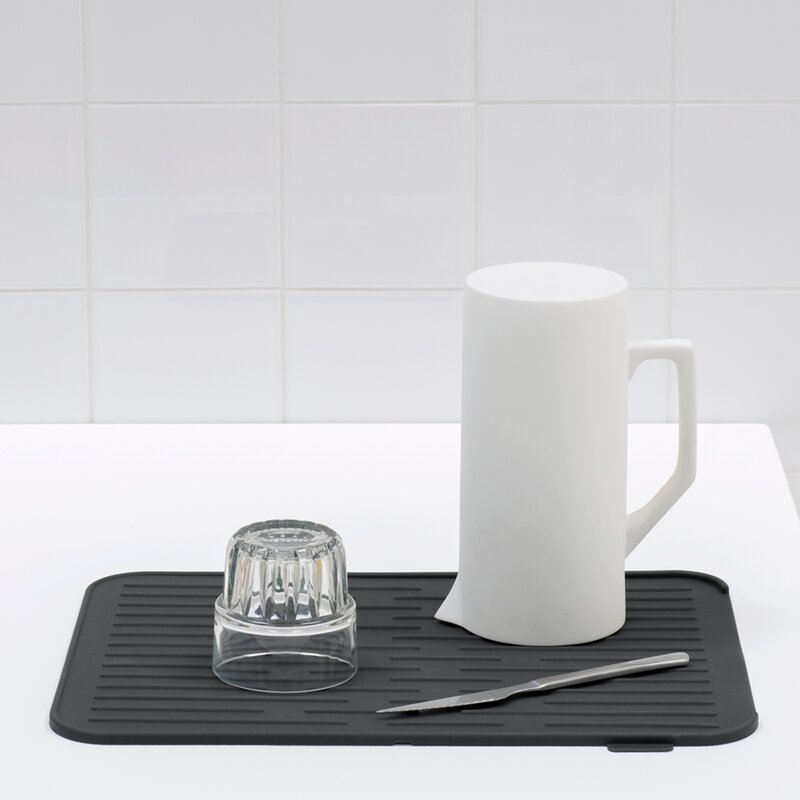 Brabantia SinkSide oppvaskmatte silikon 32,5x43,8 cm mørk grå