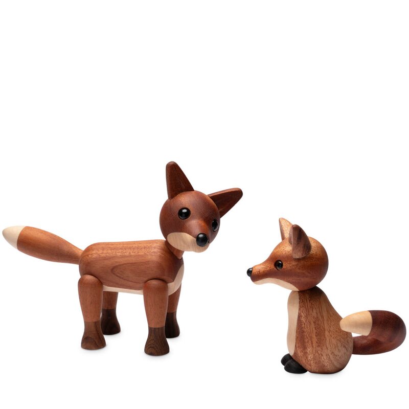 Spring Copenhagen Foxy Rev trefigur 12 cm mahogni