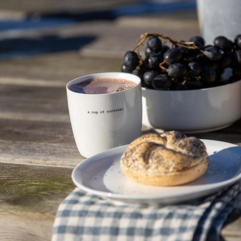 Sögne Home Krus a cup of survival 30 cl hvit