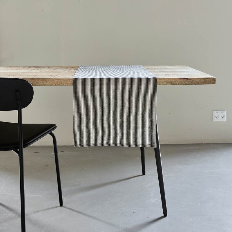 House Doctor Block bordløper 140x40 cm sand/svart