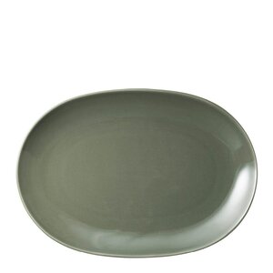Arabia 24h oval tallerken 22x32 cm vintergrønn