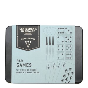 Gentlemen-s Hardware Barspill sett i etui svart/blå