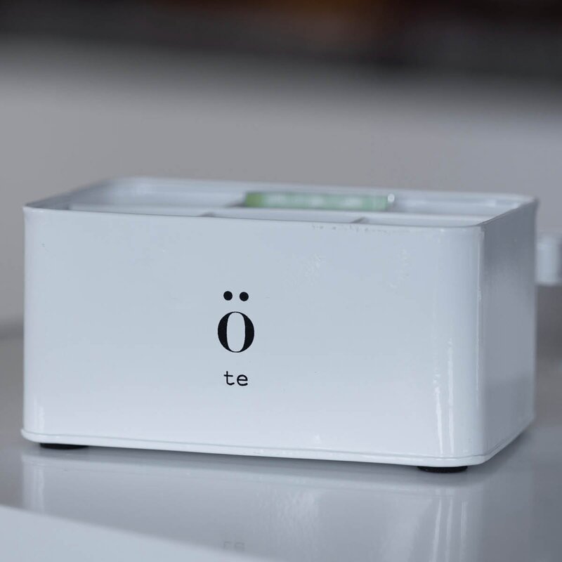 Sögne Home Emalje teboks 20x13x10 cm hvit