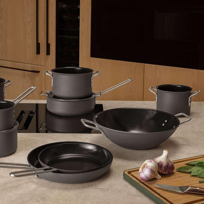 Eva Trio Grey Line wokpanne 5,0L 32 cm keramisk Slip-Let