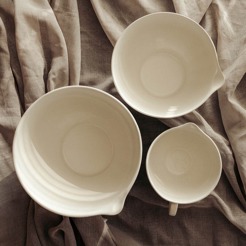 Anders Petter Classic bakebolle m/håndtak 1,2L krem