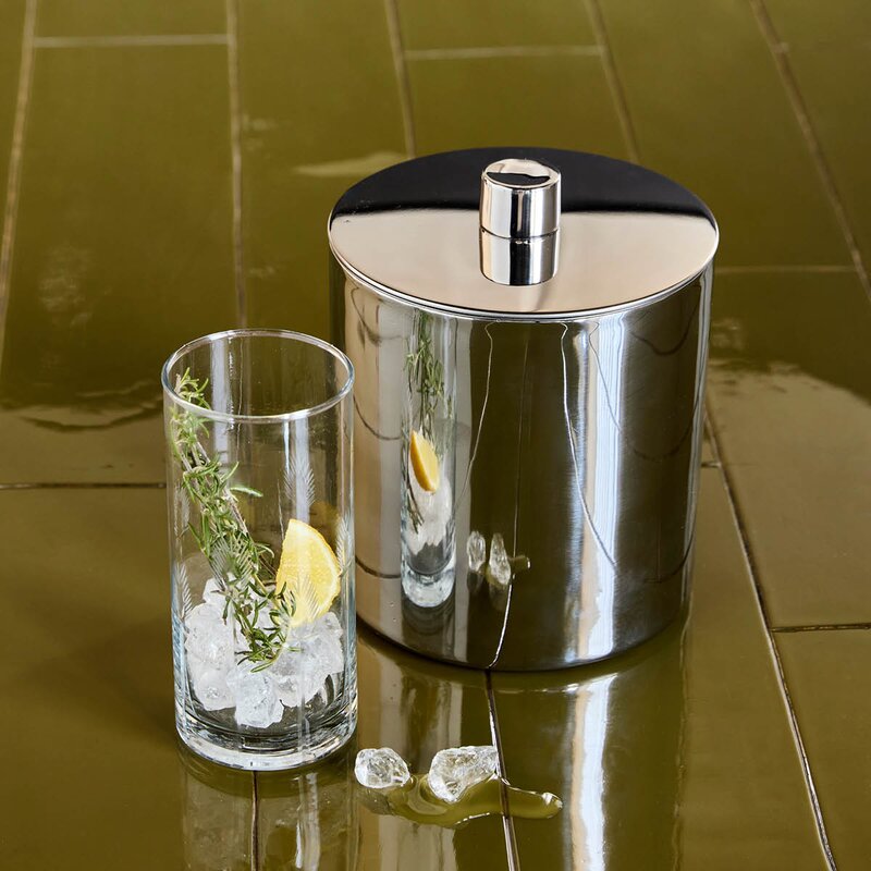 House Doctor Kett isbøtte 2L 16x15,5 cm sølvfinish