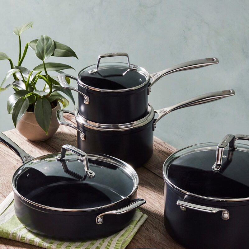 Le Creuset ENSC kasserolle med glasslokk 1,9L 16 cm black