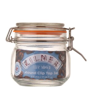 Kilner Bygel oppbevaringsglass 0,5L hengslet lokk
