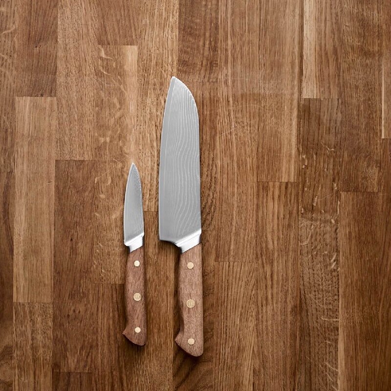 Pillivuyt Gourmet Douron knivsett 4 deler damaskusstål/eik