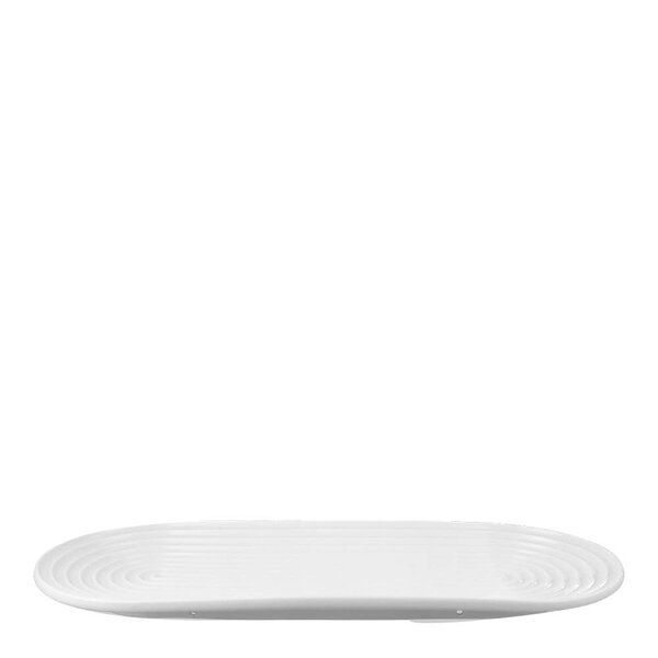 Lyngby Porcelæn - Lyngby Tura oval serveringsfat 34x14,5 cm hvit