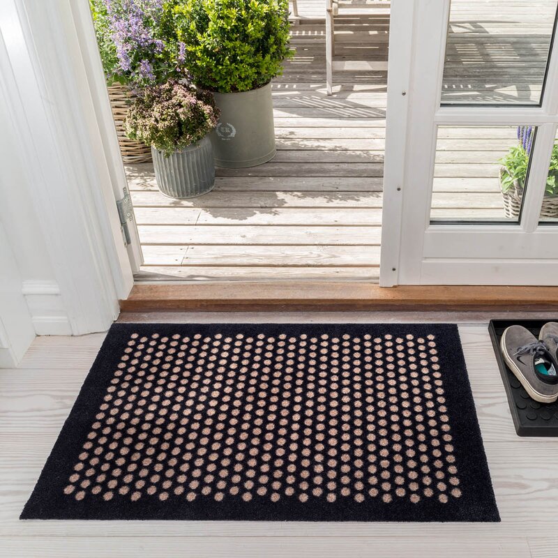 Tica Copenhagen Dot gulvmatte 90x60 cm svart/sand