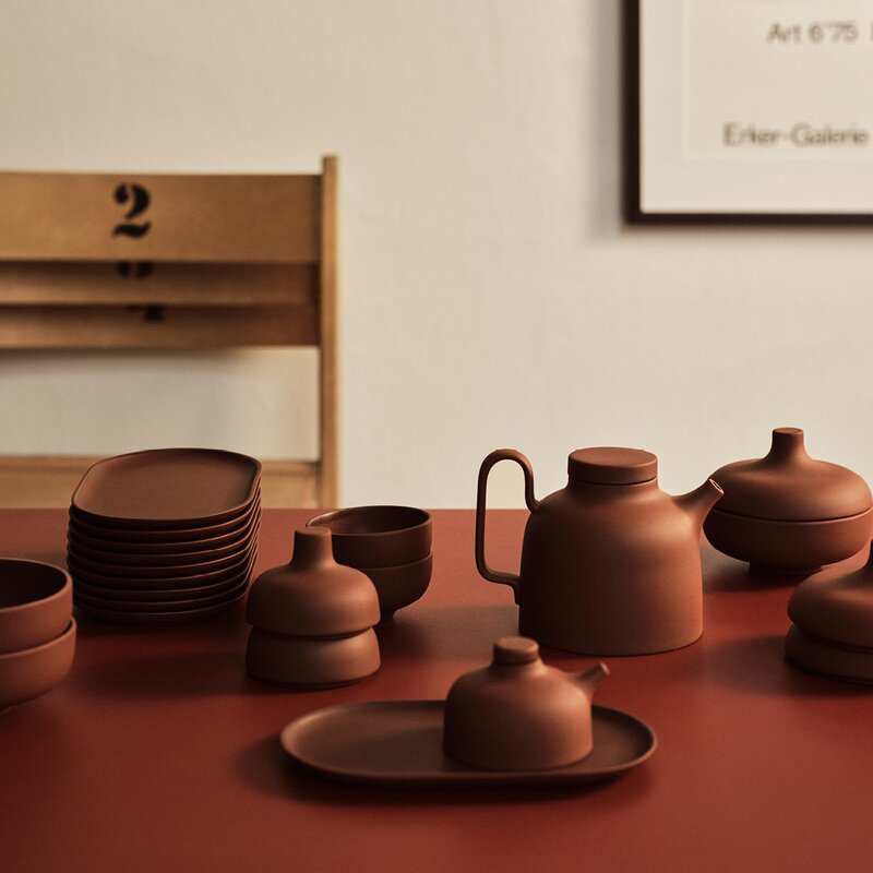 Design House Stockholm Sand Secrets skål 8 cm red clay