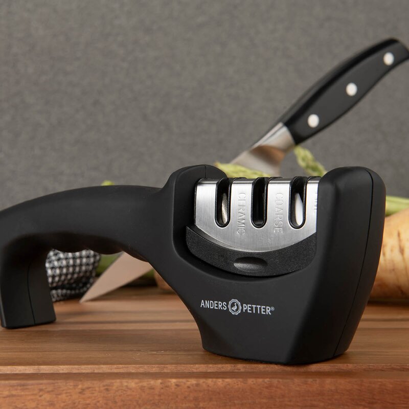 Anders Petter Classic knivsliper 21x7,5 cm svart/rustfritt stål