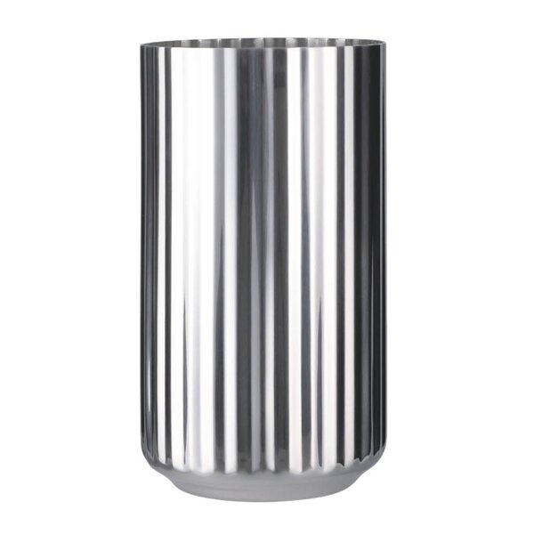 Lyngby Porcelæn Vase 15,5 cm rustfritt stål