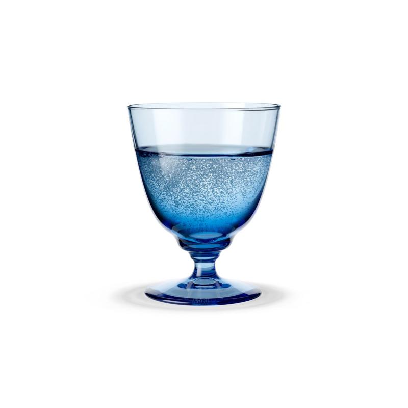 Holmegaard Flow glass m/stett 35 cl blå