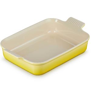 Le Creuset Heritage rektangulært fat 32x24 cm soleil