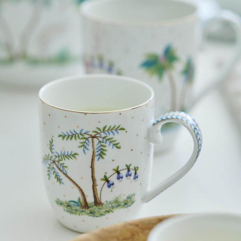 Pip Studio Jolie Dots krus 20 cl hvit/gull