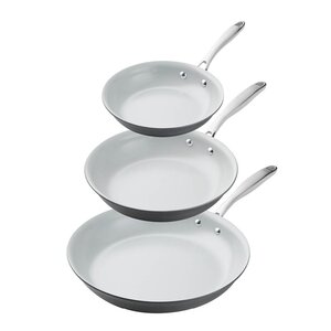 Tramontina Hard Anodized stekepannesett 3 stk 20 cm + 25 cm + 30 cm grå