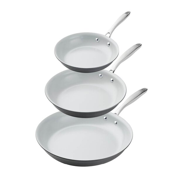 Tramontina Hard Anodized stekepannesett 3 stk 20 cm + 25 cm + 30 cm grå