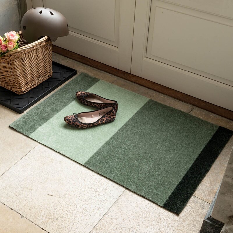 Tica Copenhagen Stripes horisontal gulvmatte 90x60 cm green