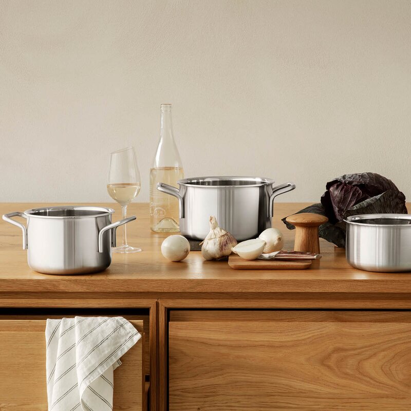 Eva Trio Multi grytesett 3 deler stål