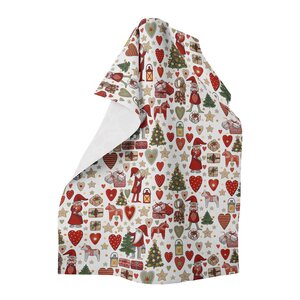 Arvidssons Textil Julstök kjøkkenhåndkle rød