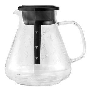 OBH Nordica Rosa sløyfe glasskanne 1,25L til Blooming kaffetrakter brystmønster