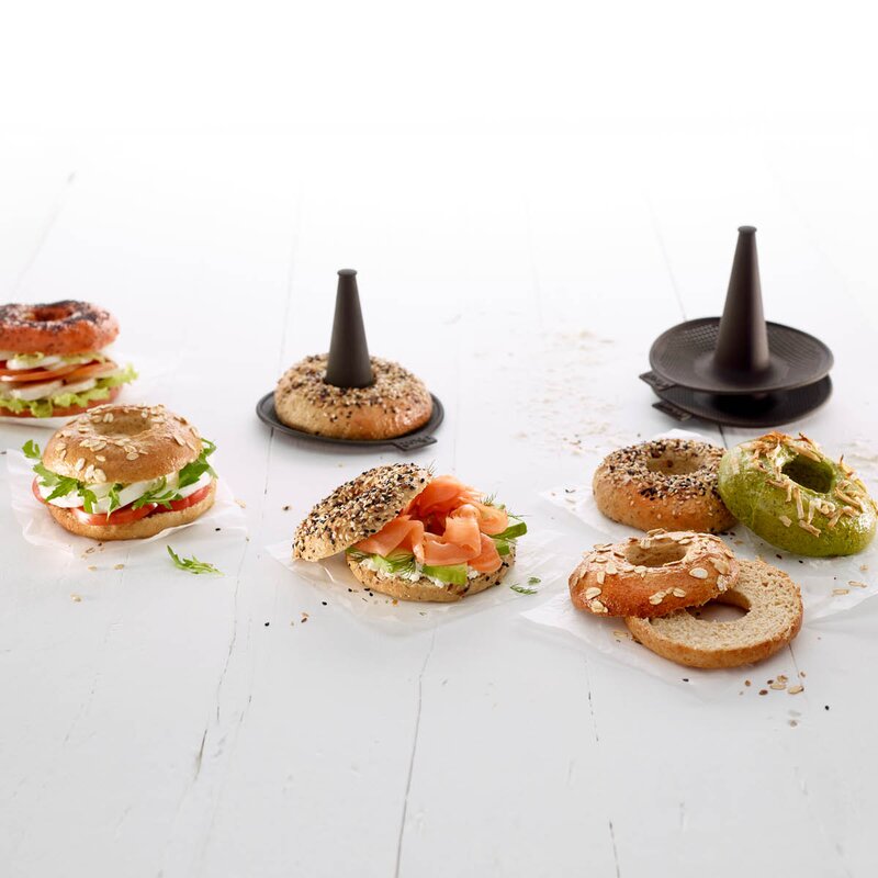 Lékué Bagelform i silikon 6 stk brun