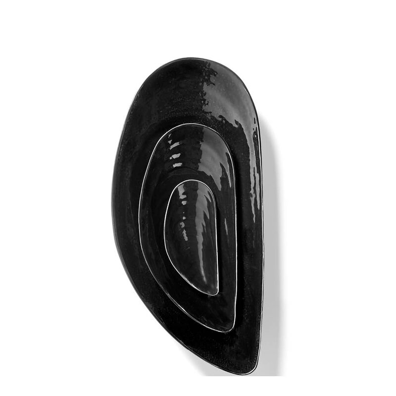 Serax Les Objets Mouleversants skål L 46x21,5 cm svart