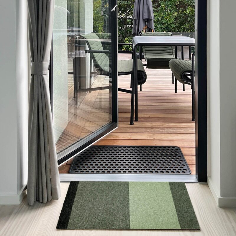 Tica Copenhagen Stripes horisontal gulvmatte 40x60 cm green