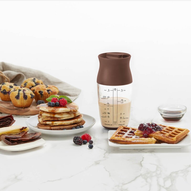 Lékué Shaker for pannekakerøre brun/klar