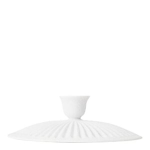 Lyngby Porcelæn Tsè reserevdel lokk 7,5 cm til tekanne hvit