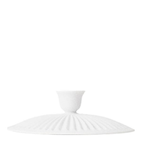 Lyngby Porcelæn Tsè reserevdel lokk 7,5 cm til tekanne hvit