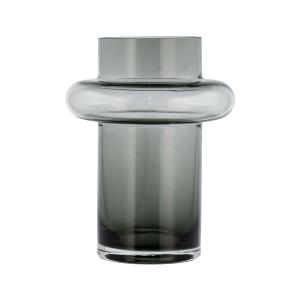 Lyngby Glas Tube vase 20 cm smoke glass
