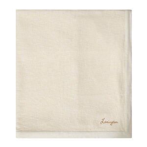Lexington Sildemønstret sengeteppe bomull 260x240 cm lys beige