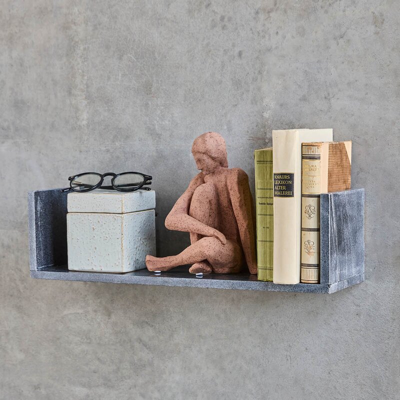 House Doctor Marr hylle i marmor 50x14x14 cm svart